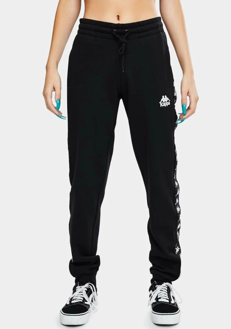 * Cheap Kappa Bottoms 222 Banda Barnu 2 Black Track Pants Wholesale