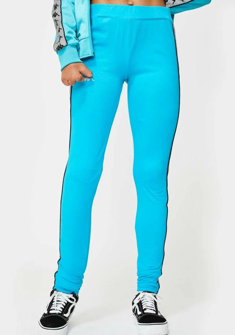 * New Kappa Bottoms Blue 222 Banda Dessy Reflective Leggings Best