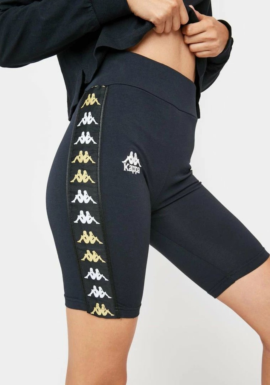 * Coupon Kappa Sporty Biker Shorts Black Yellow 222 Banda Utuado Bike Shorts Online