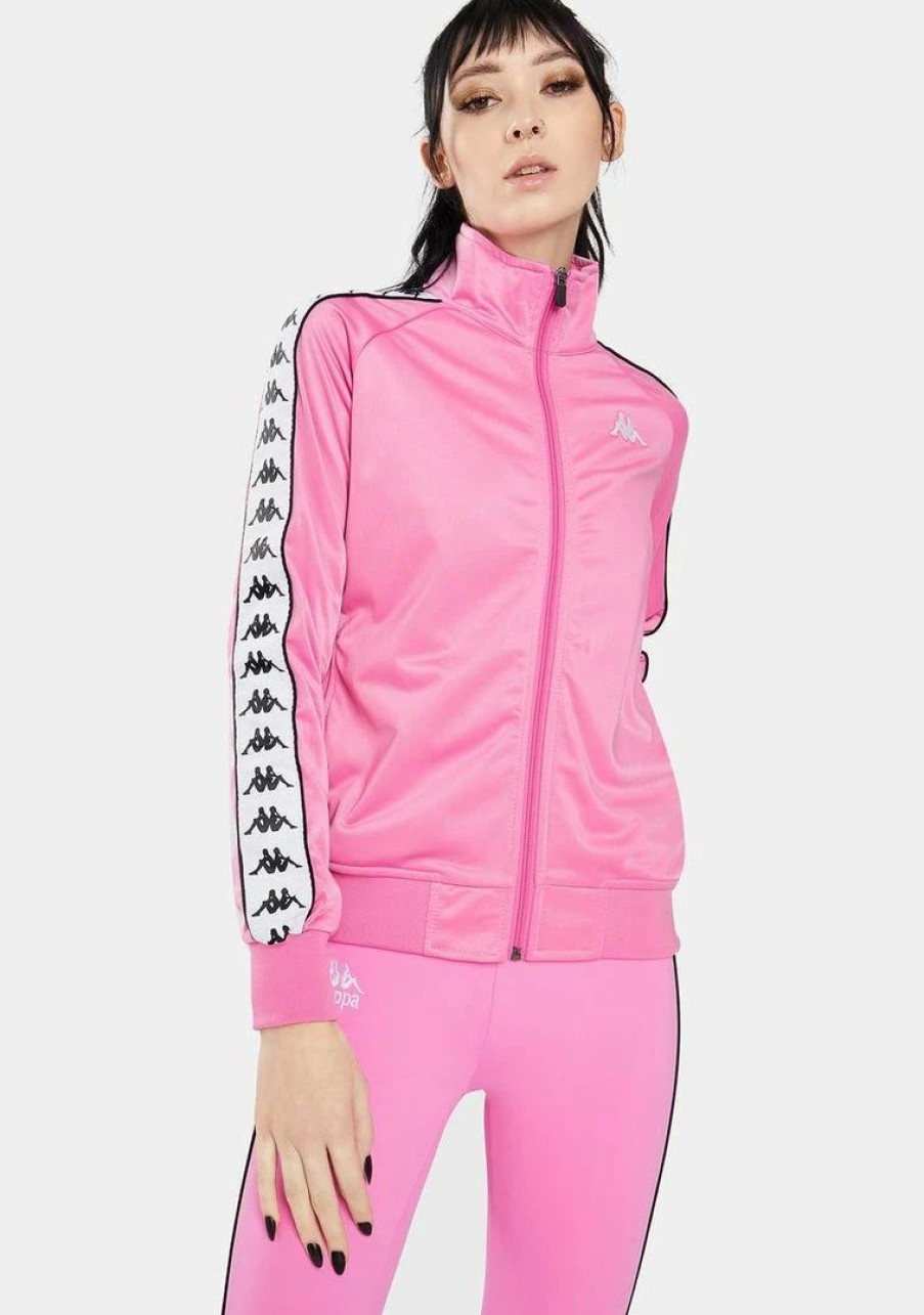 * Discount Kappa Fuchsia 222 Banda Wanniston Slim Track Jacket Clearance