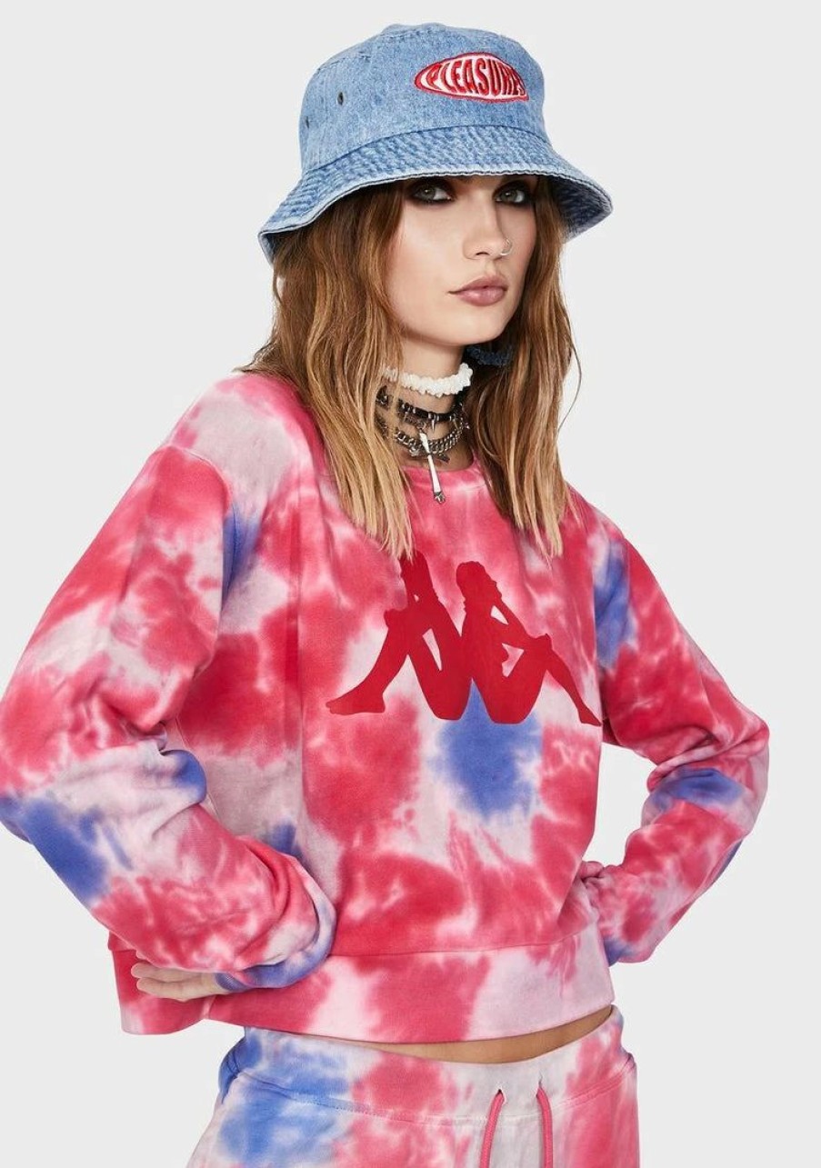 * New Kappa Pink Authentic Galz Tie Dye Sweatshirt Clearance