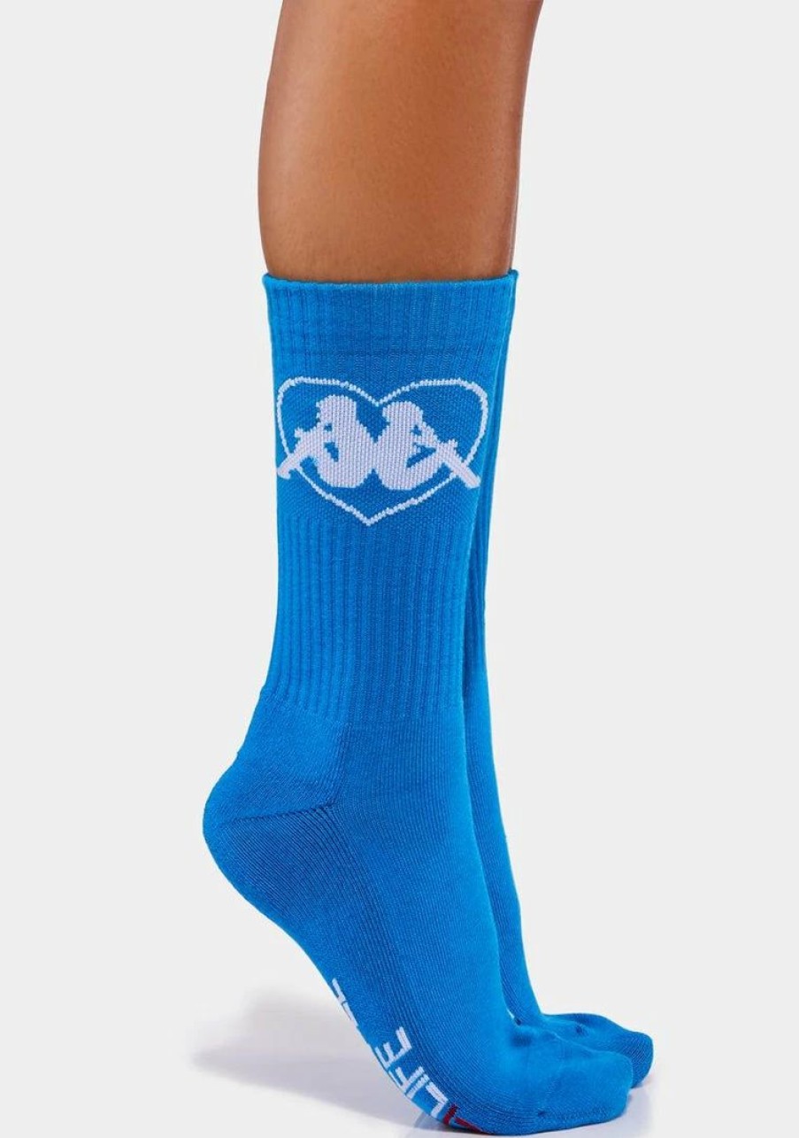 * Cheap Kappa Blue Authentic Loval Crew Socks Wholesale