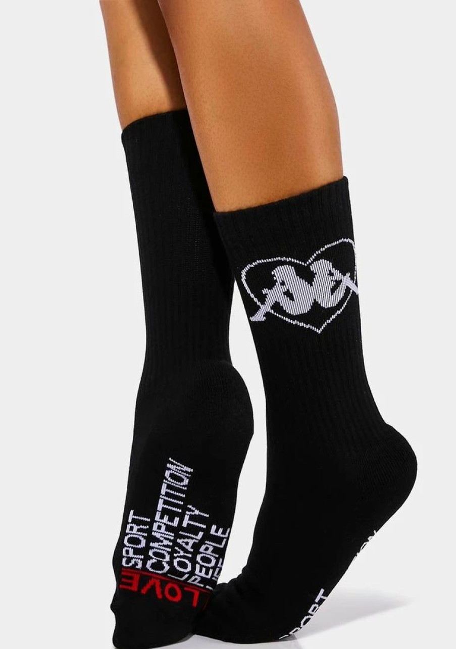 * Best Sale Kappa Black Authentic Loval Crew Socks Socks & Tights New