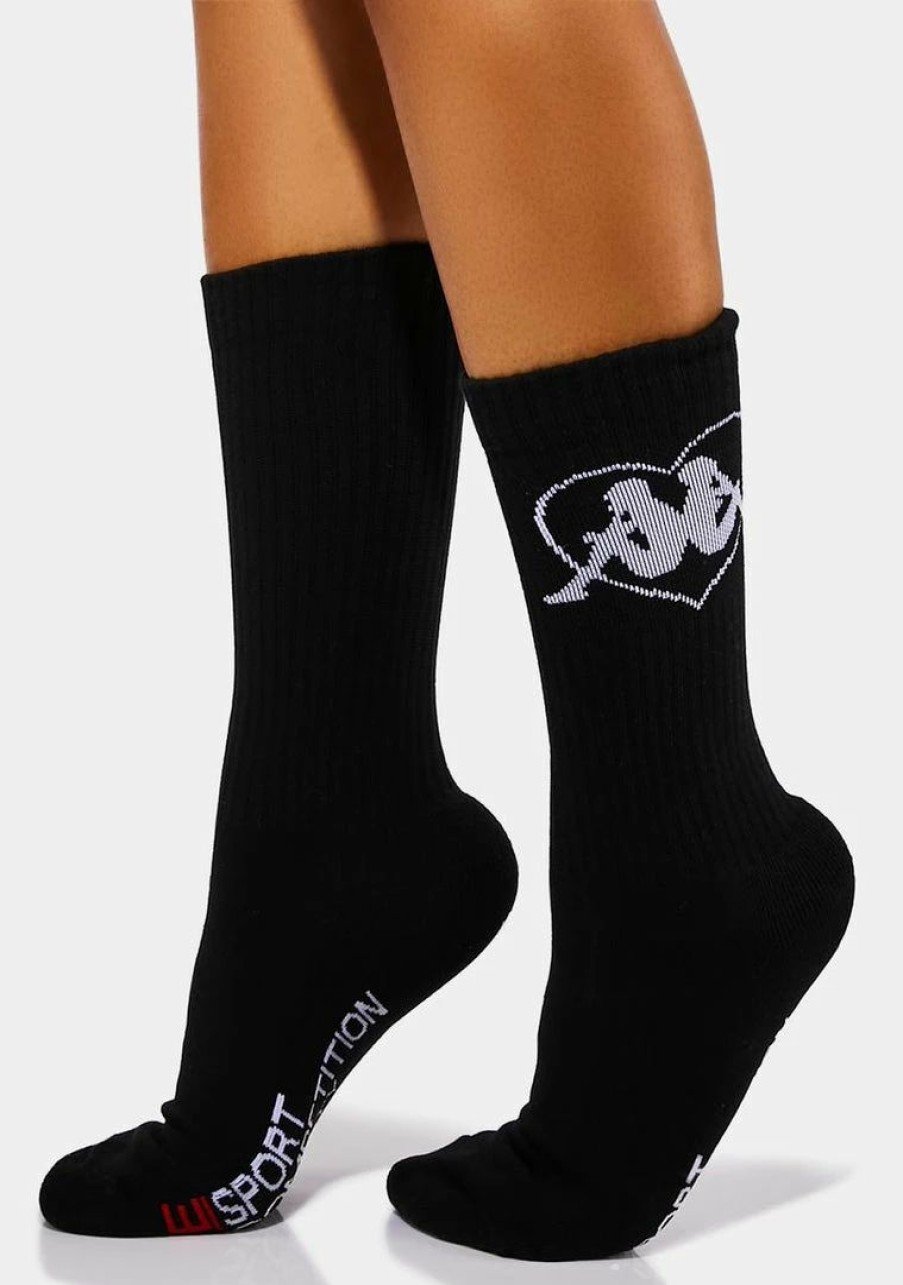 * Best Sale Kappa Black Authentic Loval Crew Socks Socks & Tights New