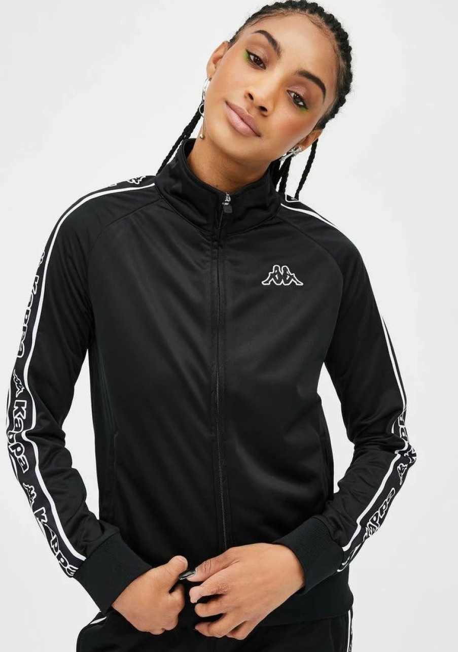 * Top 10 Kappa Black Logo Tape Alero Track Jacket Hot