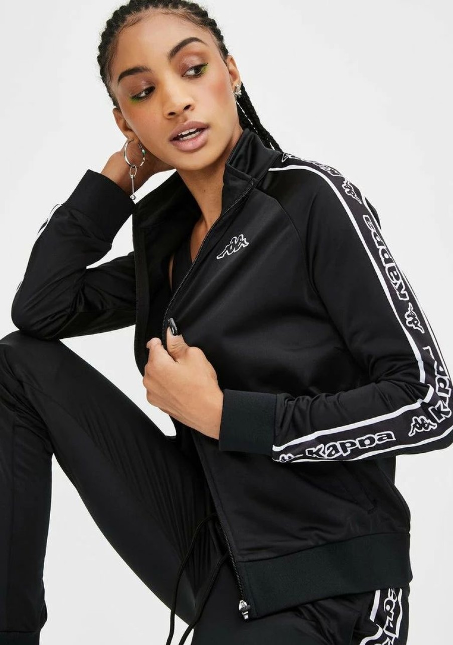 * Top 10 Kappa Black Logo Tape Alero Track Jacket Hot