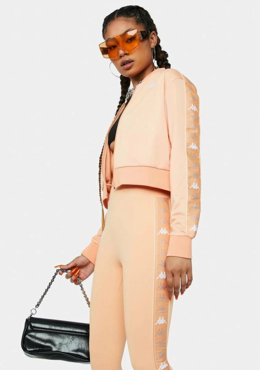 * Deals Kappa Outerwear Peach Pink 222 Banda Osbar Track Jacket Wholesale