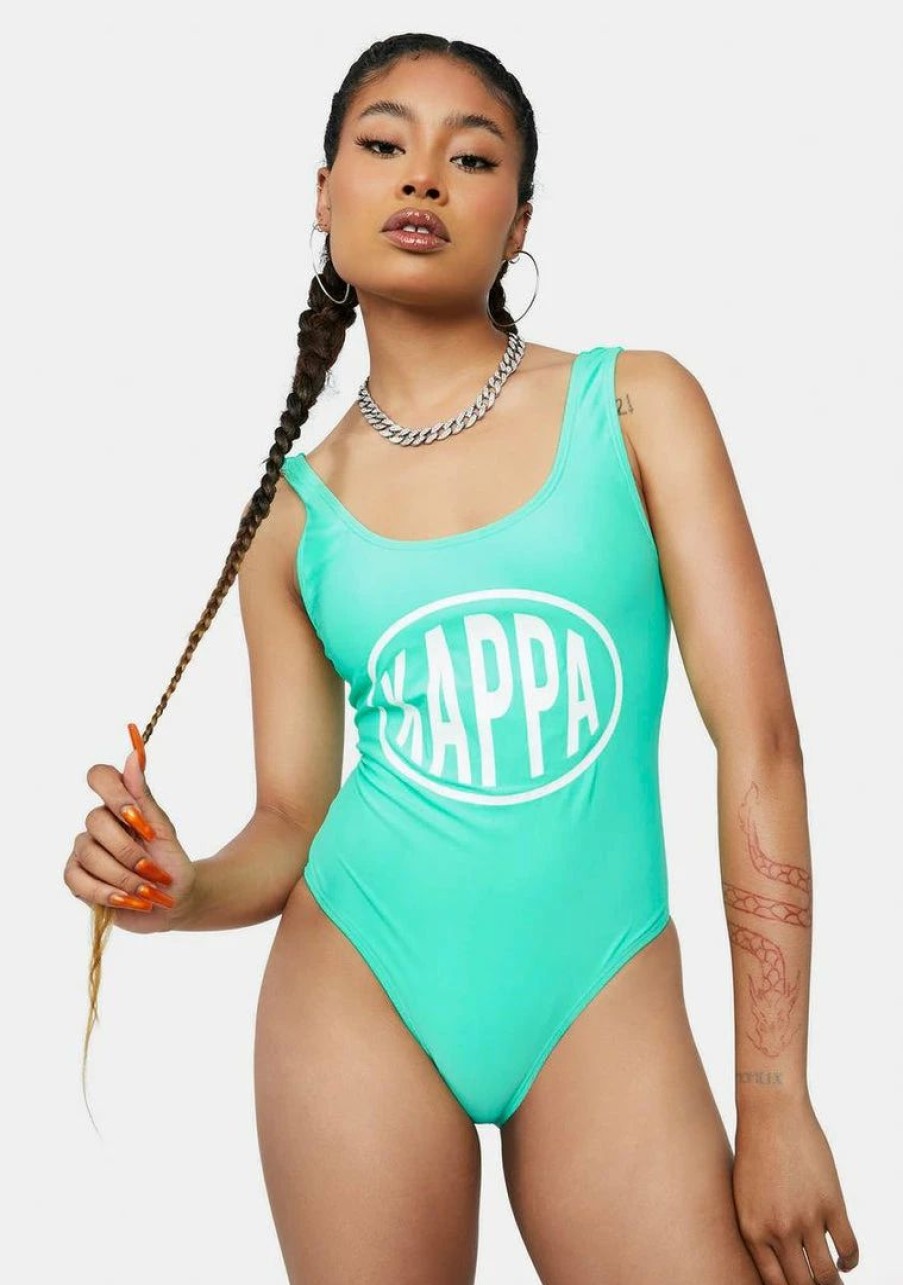 * Cheap Kappa Green Spring White Authentic Pop Ekinaz Bodysuit Tops Wholesale