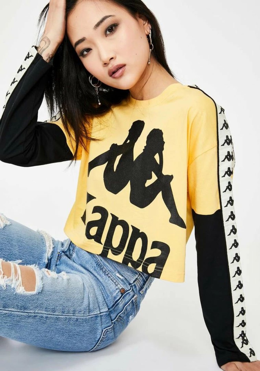 * Buy Kappa 222 Banda Boculus Graphic Crop Top Clearance