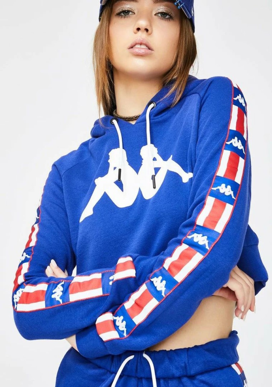 * Discount Kappa Authentic La Berry Crop Hoodie Hot