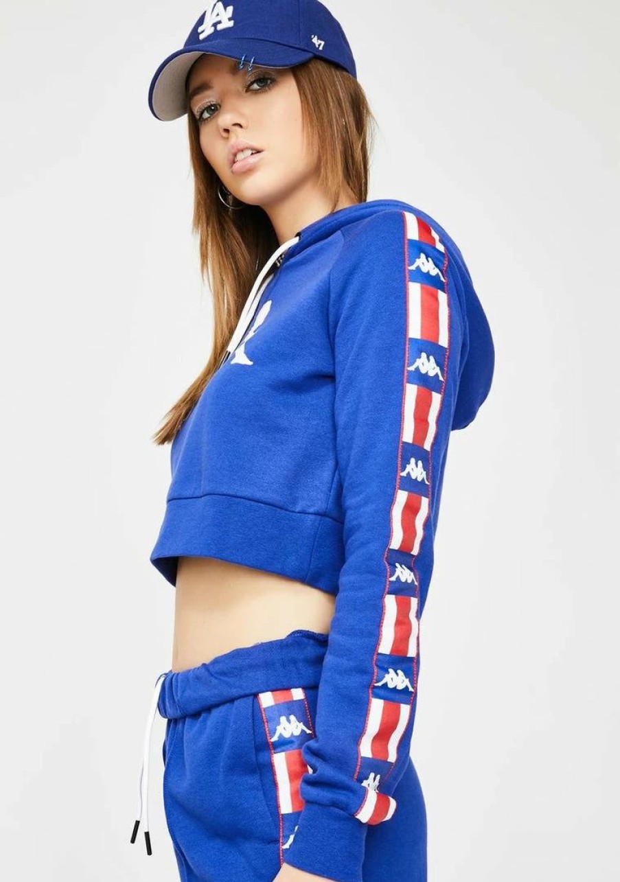 * Discount Kappa Authentic La Berry Crop Hoodie Hot