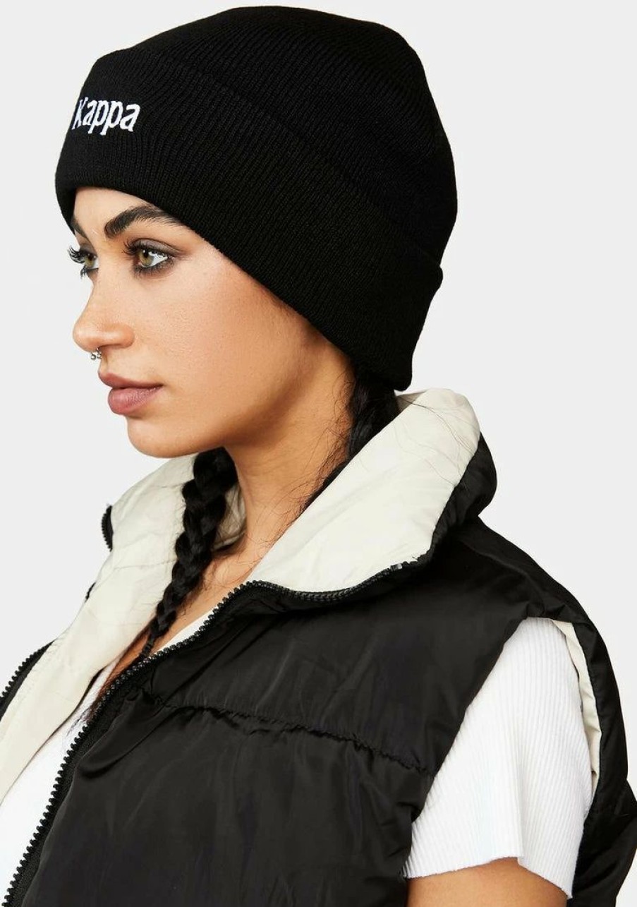 * Cheap Kappa Black Authentic Giada Beanie Hats Online